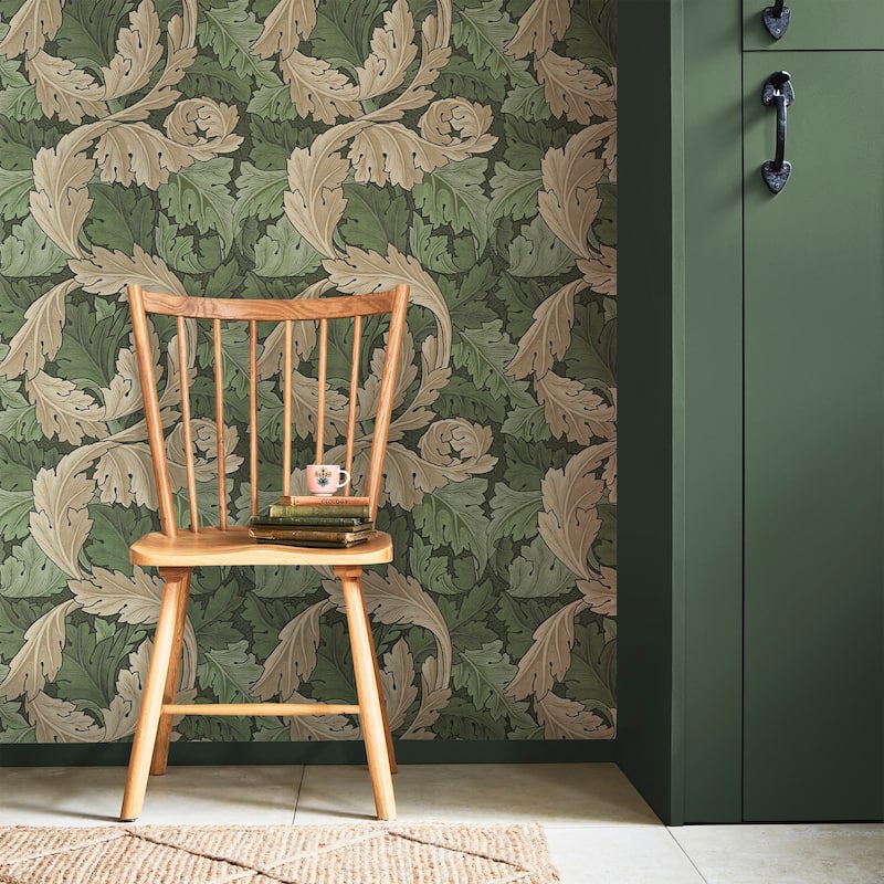 William Morris Acanthus Green Wallpaper