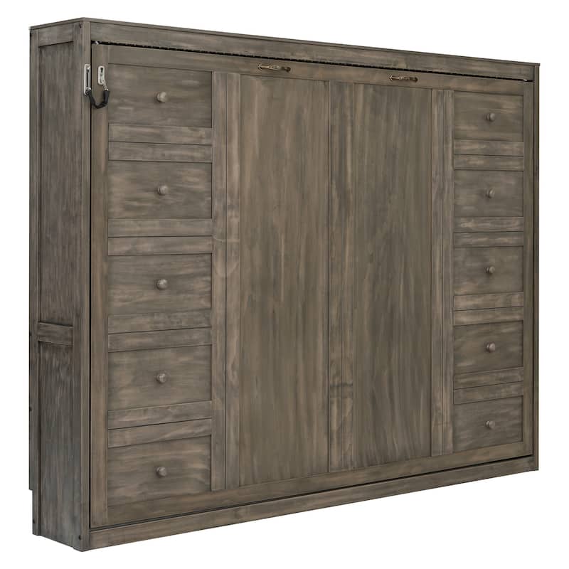 Murphy Bed with LED Light by Harper&Bright Designs