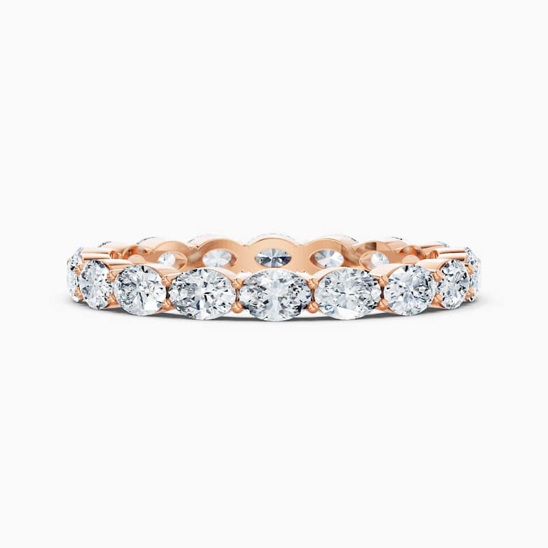 Auriya 14k Gold Oval East-West Lab Grown Diamond Eternity Band 1.80 - 7.50 ct. tw. (F-G, VS) - 1.80 ct. wt. - 4.5 - Rose