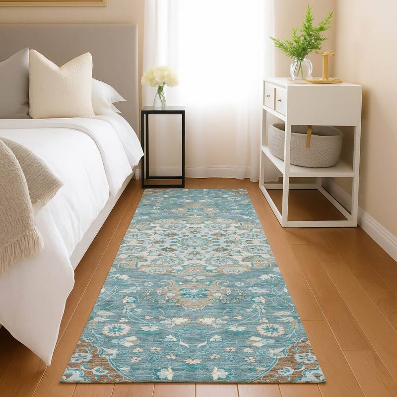 Machine Washable Indoor/ Outdoor Global Eckley Chantille Rug