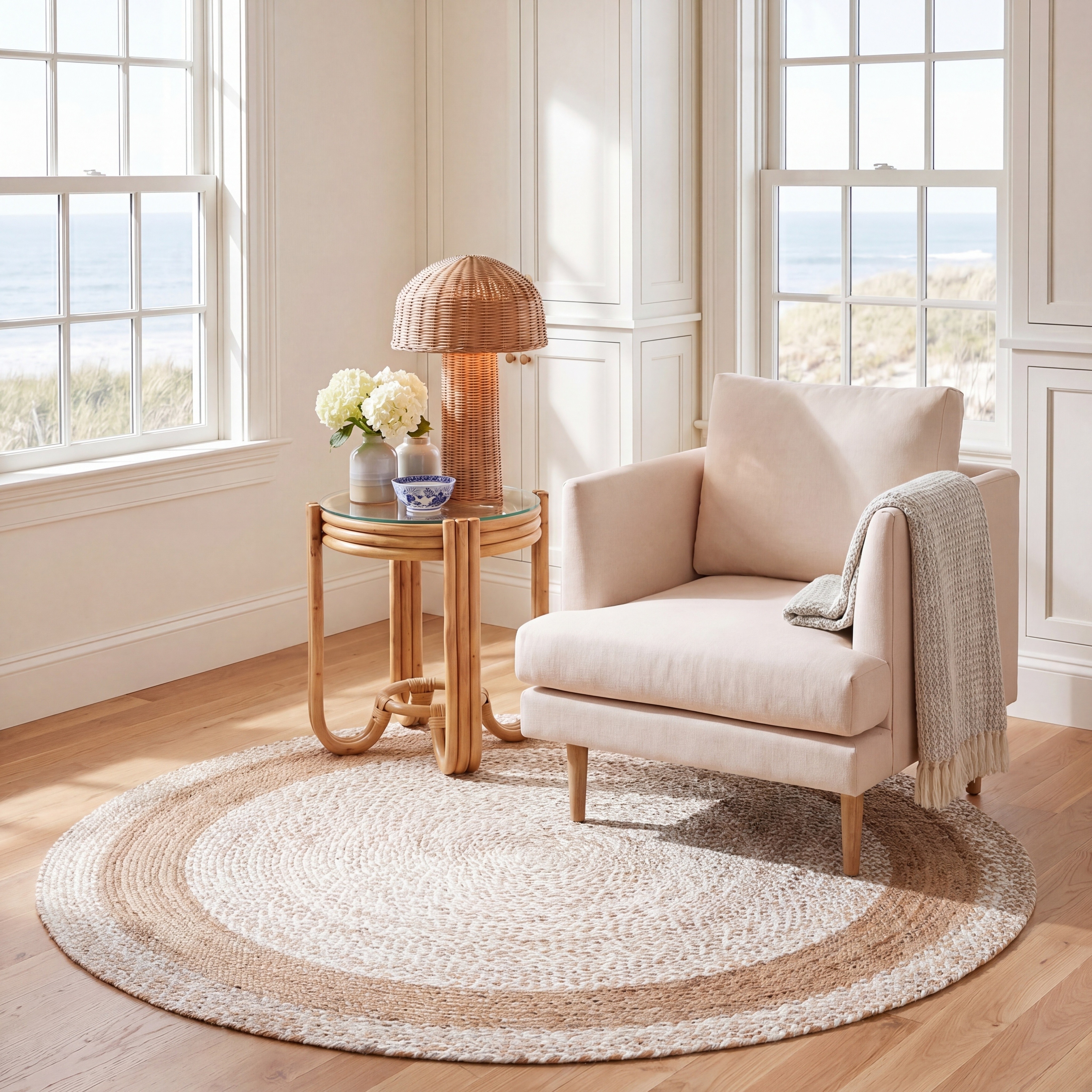 SAFAVIEH Natural Fiber Ethie Border Jute Rug