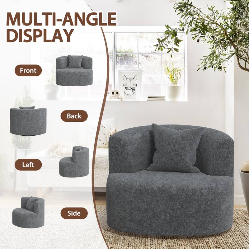Accent Chair with Pillow, Modern Living Room Chairs