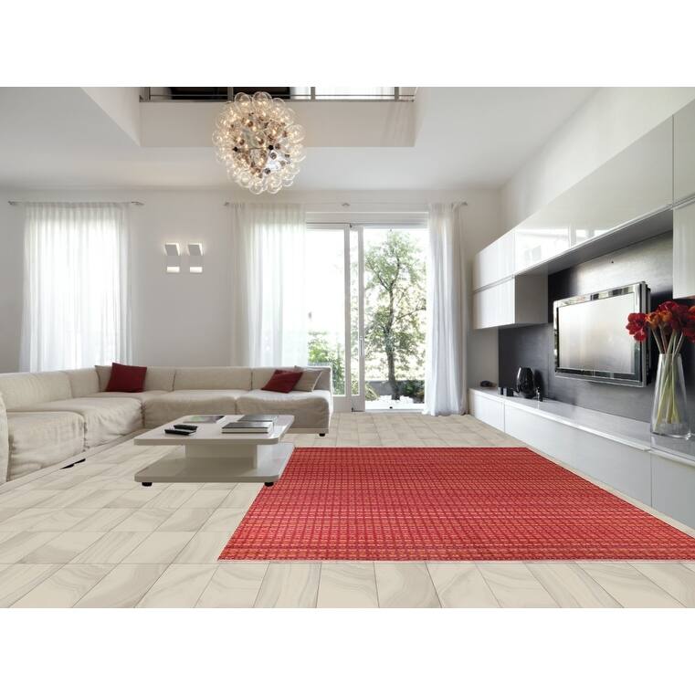 Checkered Moroccan Large Oriental Area Rug Hand-Knotted Wool Carpet - 9'8" x 13'11"