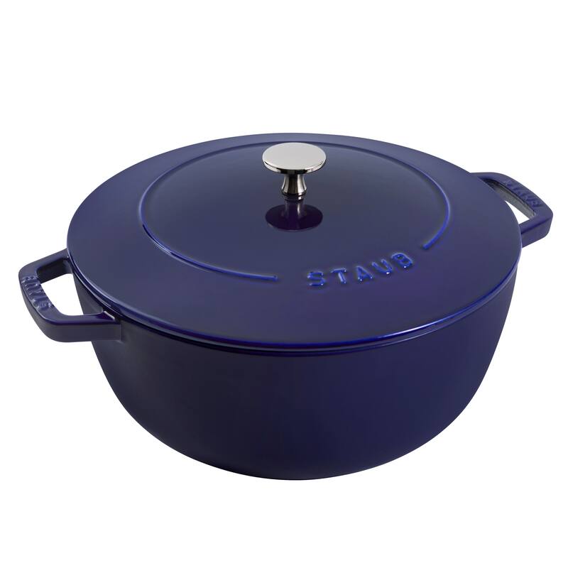 Staub Cast Iron Essential French Oven, Dutch Oven, 5-quart, serves 5-6, Made in France - 5-qt - Dark Blue