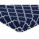 preview thumbnail 3 of 4, Sweet Jojo Designs Navy Blue and White Modern Trellis Lattice Collection Fitted Crib Sheet