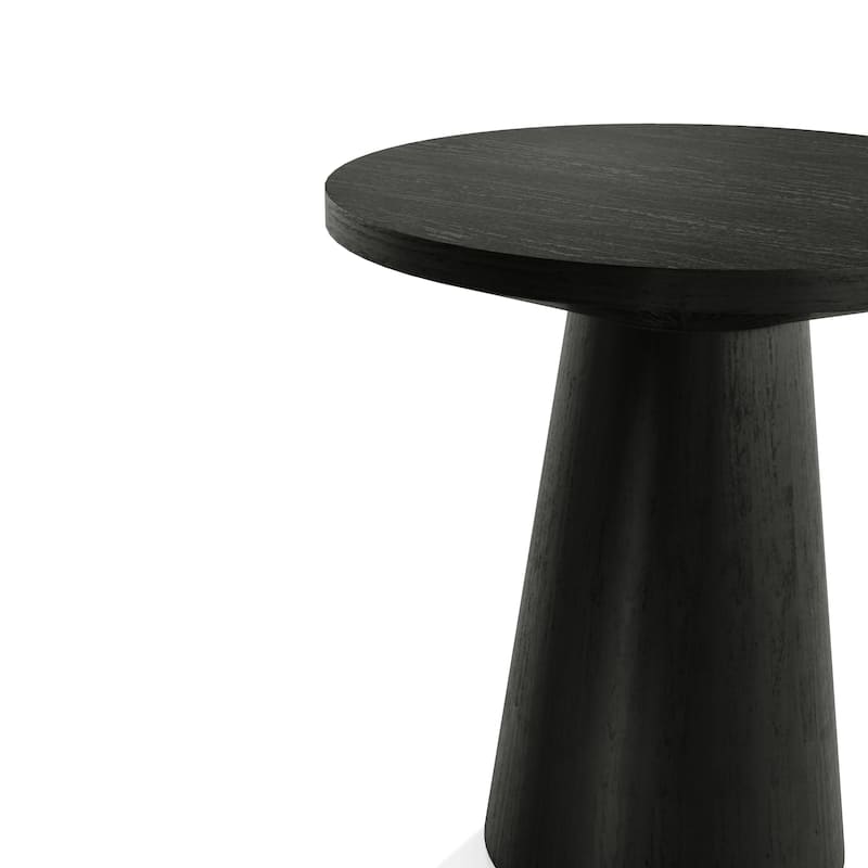 Furniture of America Vitten Modern 2-Piece Solid Wood Round Accent Table Set