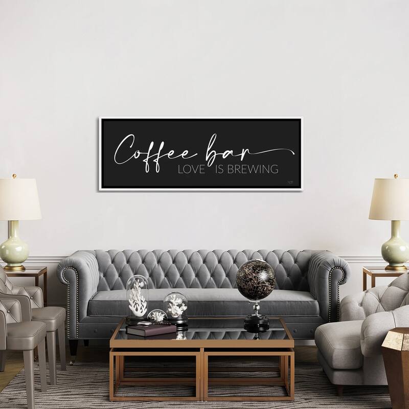 iCanvas "Coffee Bar" by Lux Me Designs Framed