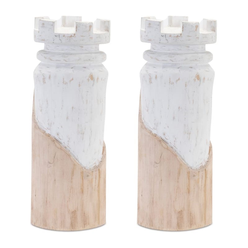 Mango Wood Chess Piece (Set of 2)