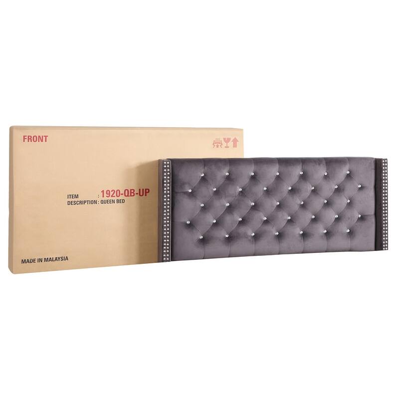 Julie Tufted Upholstered Low Profile King Panel Bed