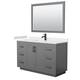 Option Dark Gray, Black Trim, Carrara Cultured Marble Top