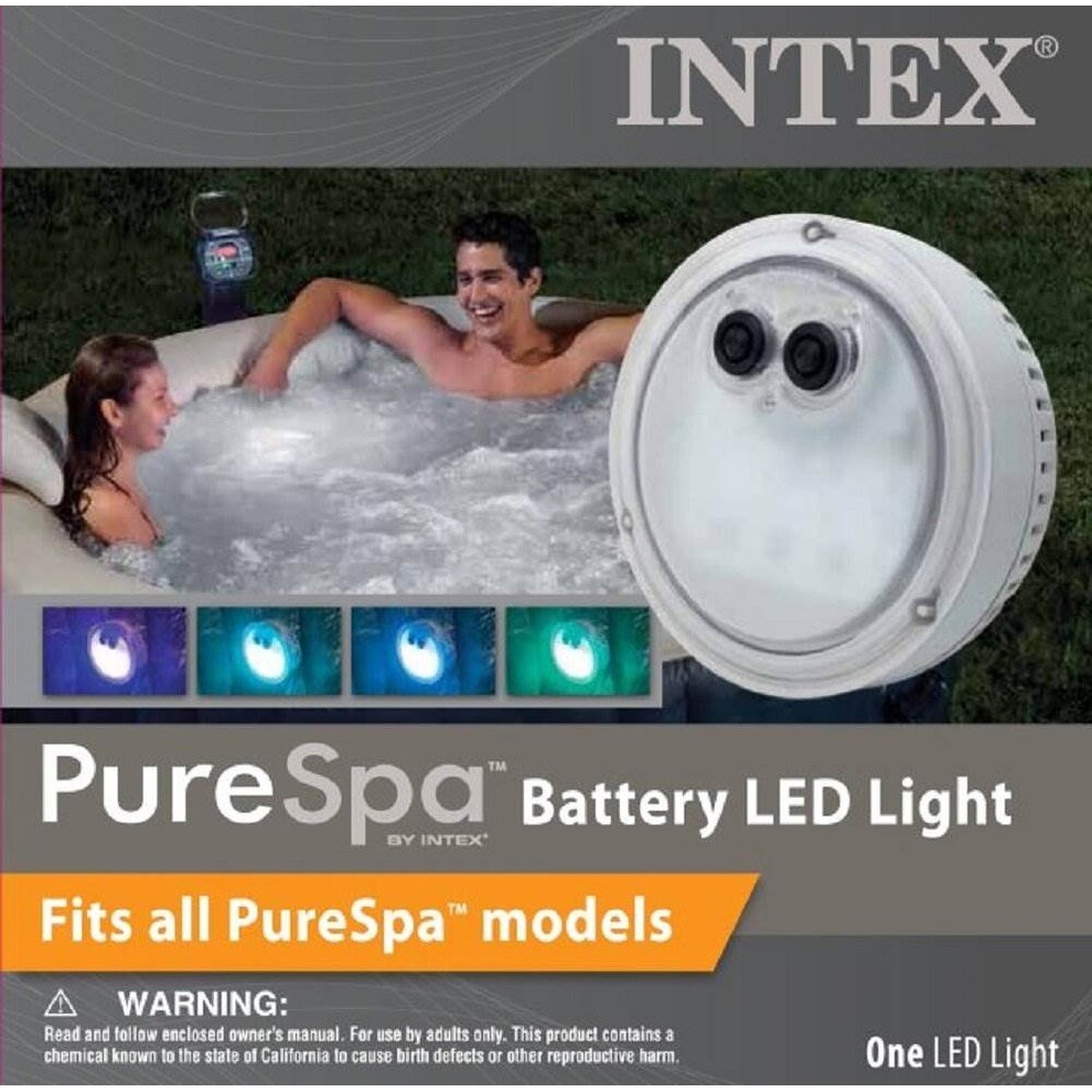 Intex PureSpa Battery Multi Colored LED Light for Bubble Spa Hot