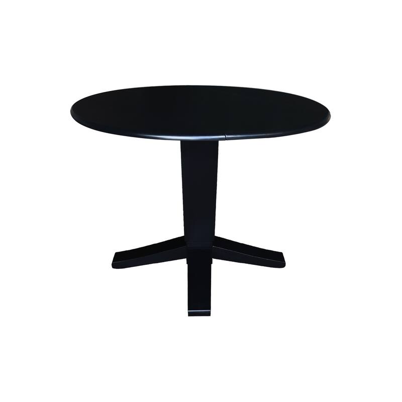 42 in Round Dual Drop Leaf Pedestal Dining Table