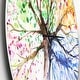preview thumbnail 3 of 7, Designart 'Four Seasons Tree' Oversized Floral Wall CLock