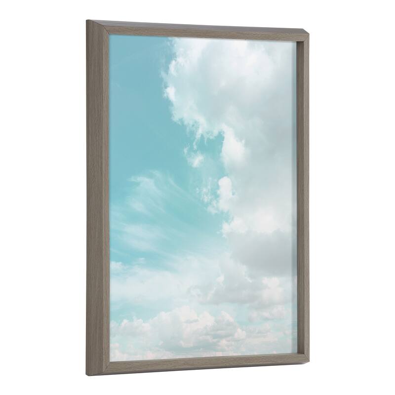 Kate and Laurel Blake Head in the Clouds Framed Printed Glass by Dominique Vari - 18x24 - 18x24 - Gray