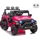 preview thumbnail 1 of 23, 24V 4WD Ride on Car, 4 Motors Battery Powered Electric Car, Kids Electric Vehicle rose red