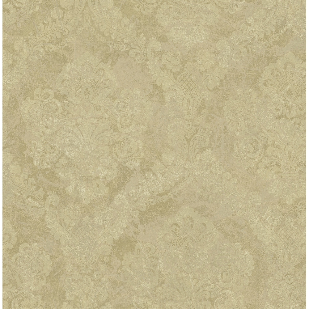 Seabrook Designs Mercer Damask Unpasted Wallpaper