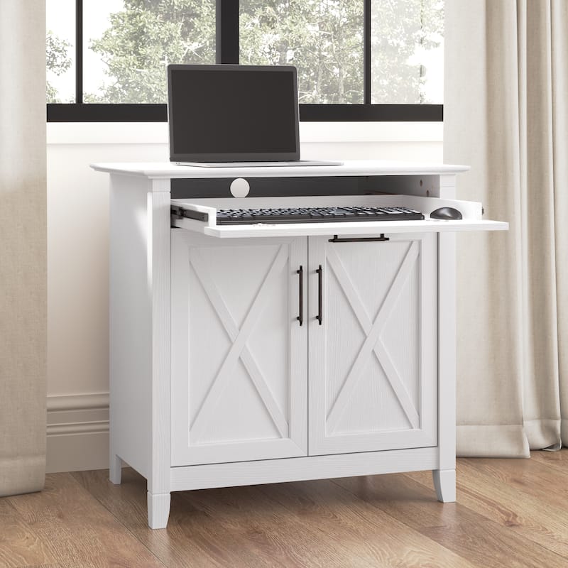 Key West Secretary Desk with Storage Cabinet by Bush Furniture