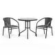 preview thumbnail 22 of 34, 3-piece Outdoor Table/Chair Set - 28.75"W x 28.75"D x 28"H