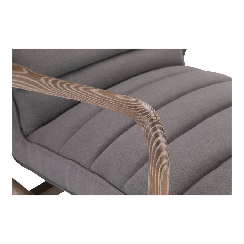 Aurelle Home Ash Wood and Upholstery Arm Chair - 30" wide x 27" deep