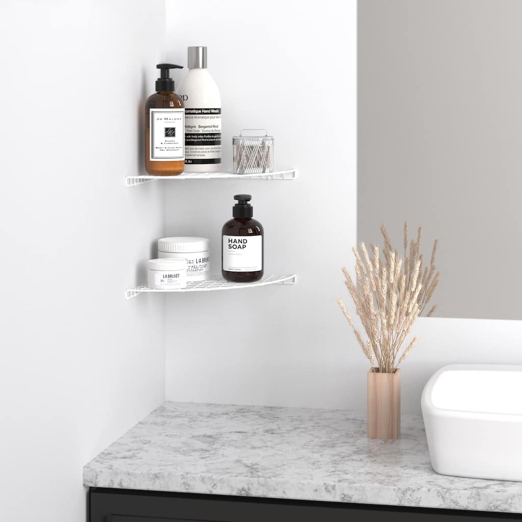 ClosetMaid White Steel Corner Shelf Organizer