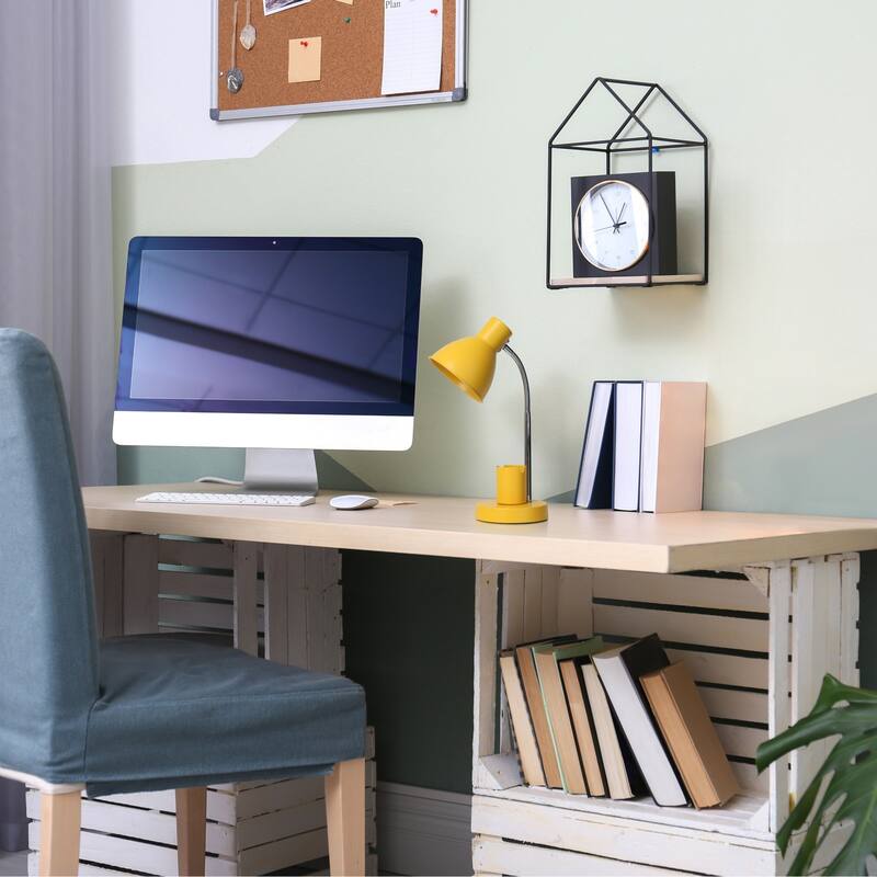 Gooseneck Desk Lamp with Adjustment Shade - 16.25" - Yellow