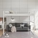 preview thumbnail 23 of 31, Metal Loft Bed Full with Guardrails, Flat Ladder, Kids, Teens, Adults White