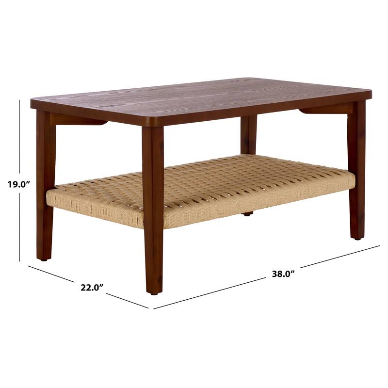 SAFAVIEH Home Dino 1-Shelf Coffee Table - 38"W x 22"D x 19"H