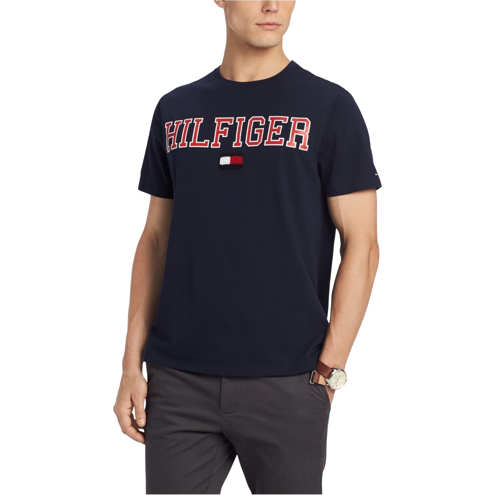 tommy hilfiger large logo t shirt