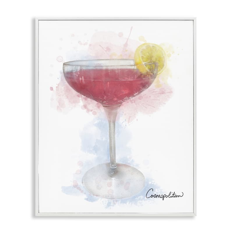 Stupell Soft Faded Cosmopolitan Framed Giclee Art Design By Matthew Piotrowicz - 16 x 20 - White