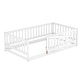 preview thumbnail 89 of 102, Montessori Floor Bed with Fence Guardrail and Removable Door Toddler Floor Wood Bed Frame for Kids Boys Girls Children's Room