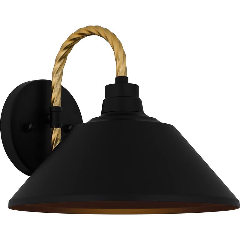 Matte Black One Light Outdoor Lantern from the Longshore Collection