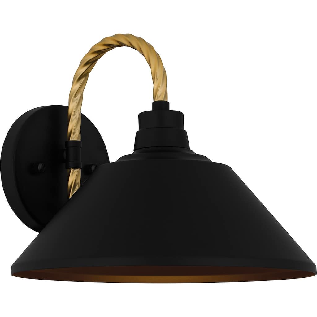 Matte Black One Light Outdoor Lantern from the Longshore Collection