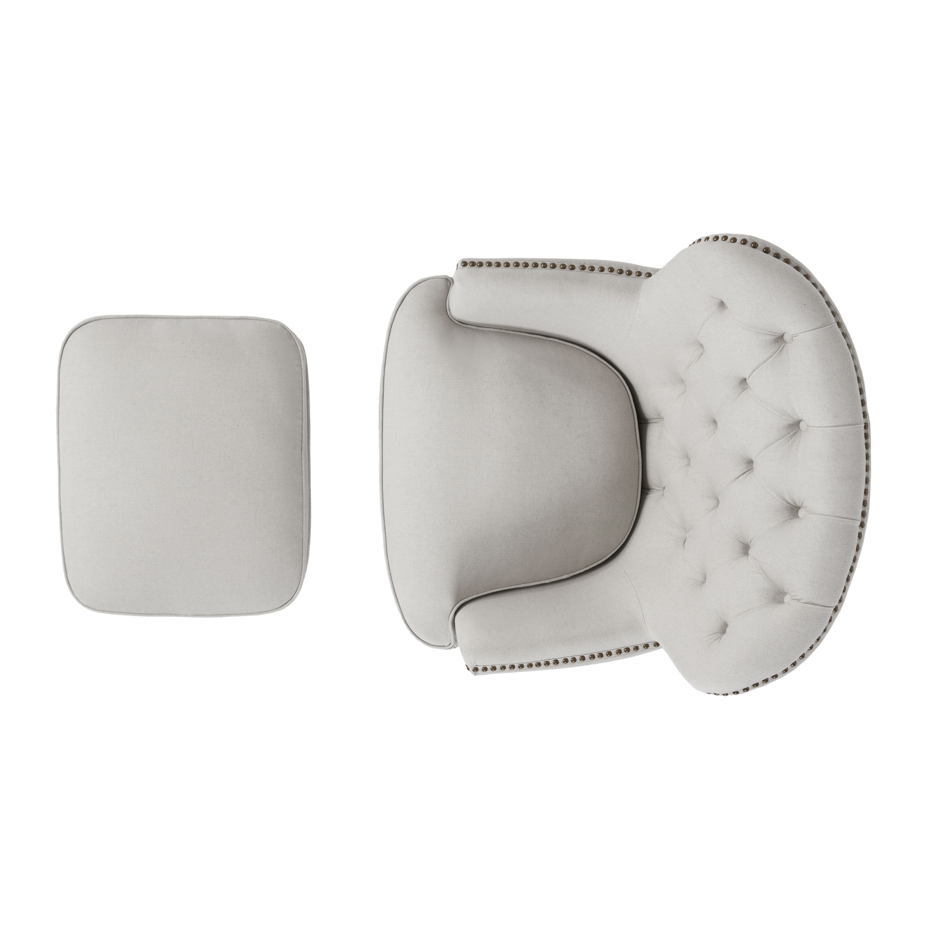 Tafton tufted club chair with clearance ottoman by christopher knight home