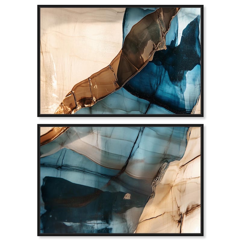 Glitch Aesthetic I Canvas Set of 2 by Art Remedy - 45" x 30" - Black