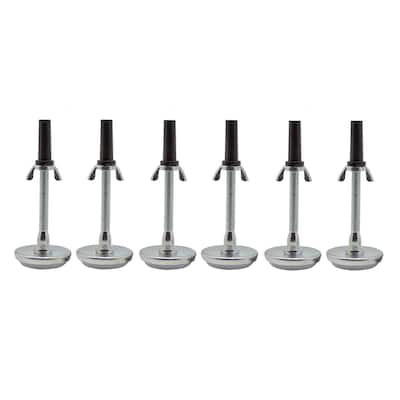 Adjustable 5.8" Threaded Bed Frame Riser Glide Legs, Set of 6 Glides.