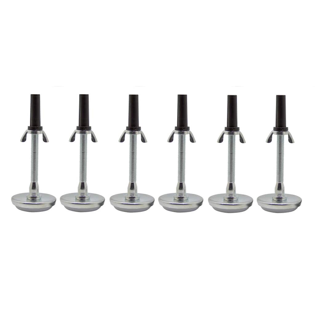 Adjustable 5.8" Threaded Bed Frame Riser Glide Legs, Set of 6 Glides.
