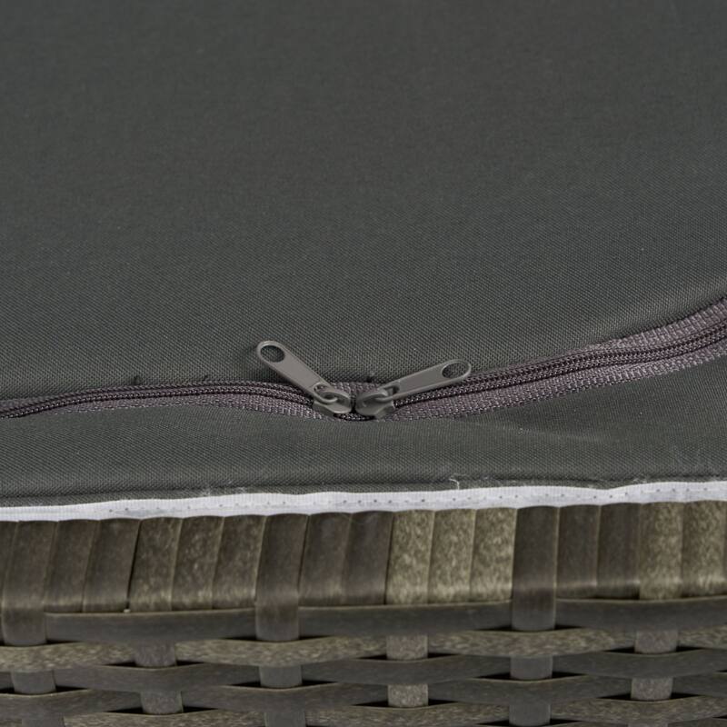 Oaks Aura 113 Gallon Outdoor Wicker Storage Box with Lid for Kid's Toys, Pillows, or Towel