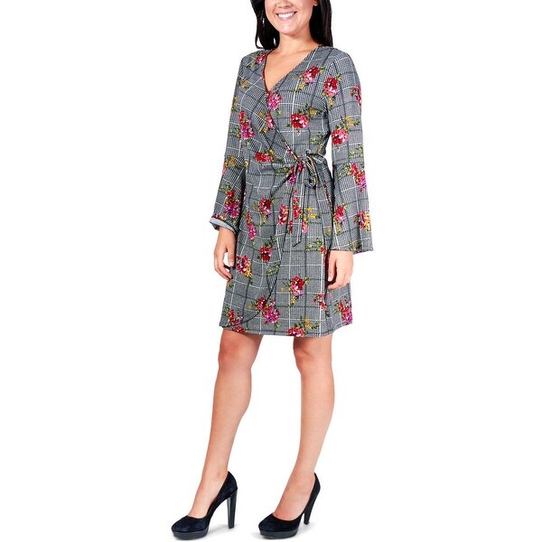 petite wrap dresses with sleeves