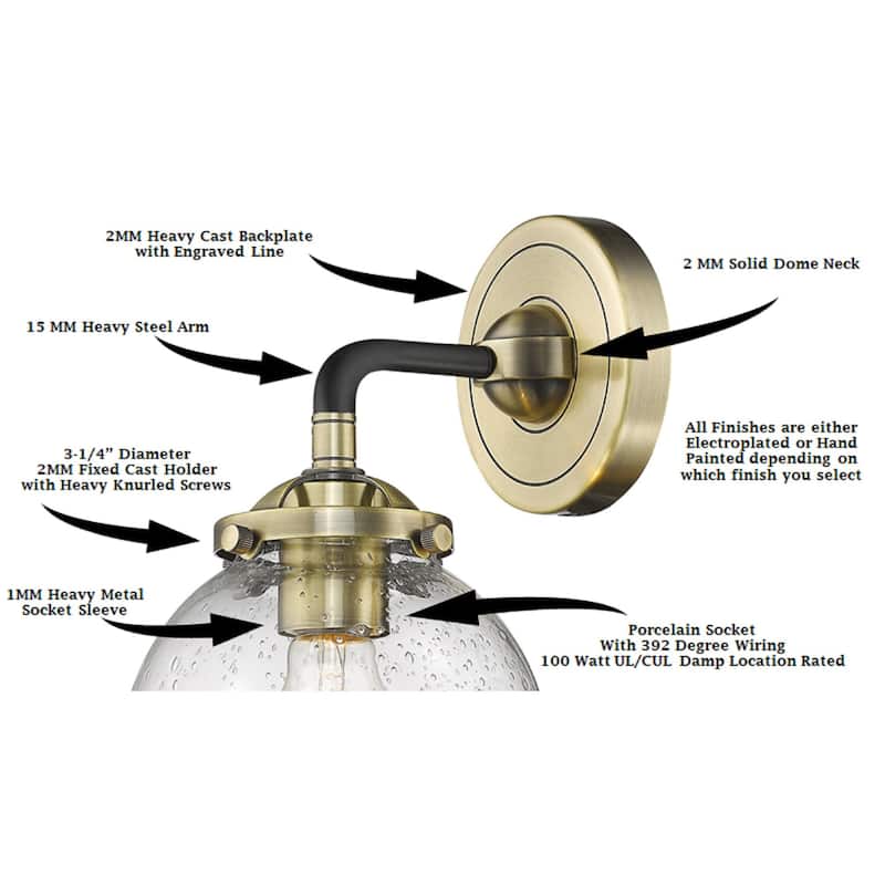 Innovations Lighting Fulton Single Light 9" Tall Bathroom Sconce