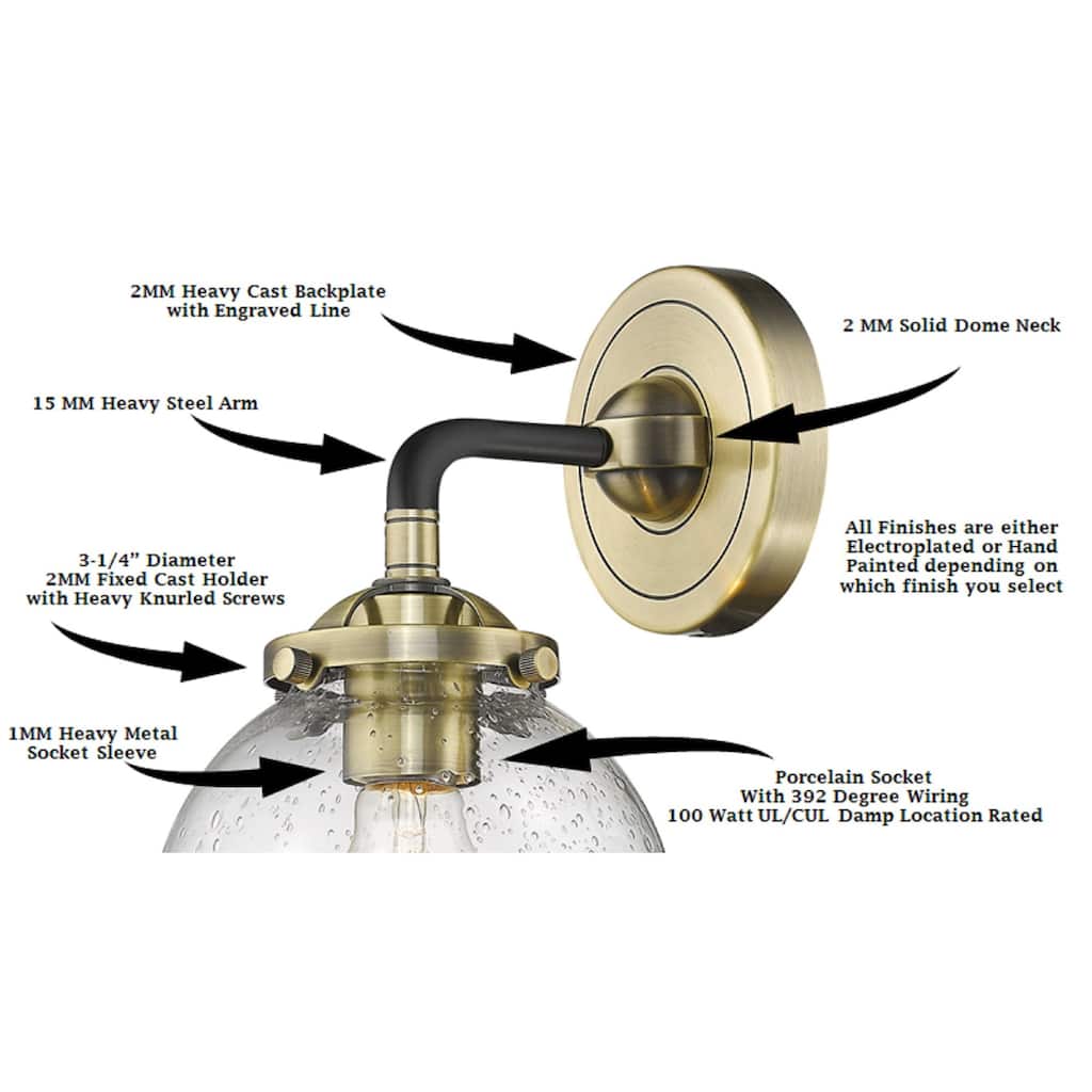 Innovations Lighting Fulton Single Light 9" Tall Bathroom Sconce