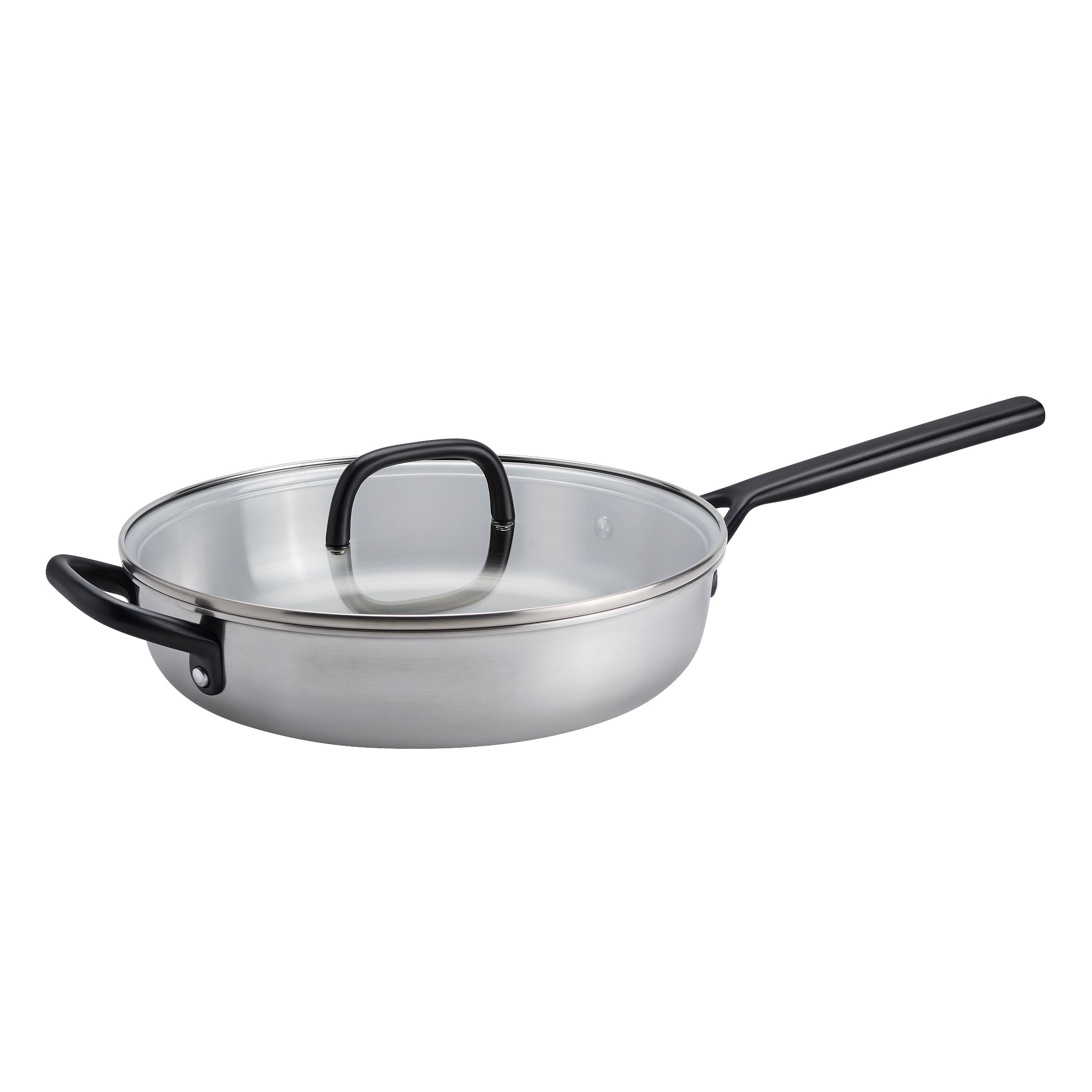 ZWILLING Milano Stainless Steel 4-qt Stainless Steel Saute Pan with Helper Handle and Lid