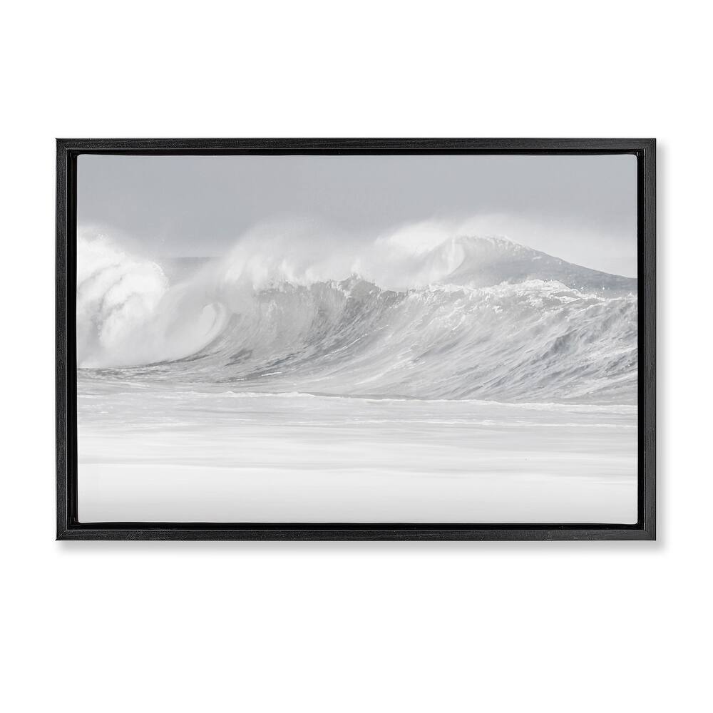 Stupell Cresting Beach Wave Framed Floater Canvas Wall Art Design By Maggie Olsen