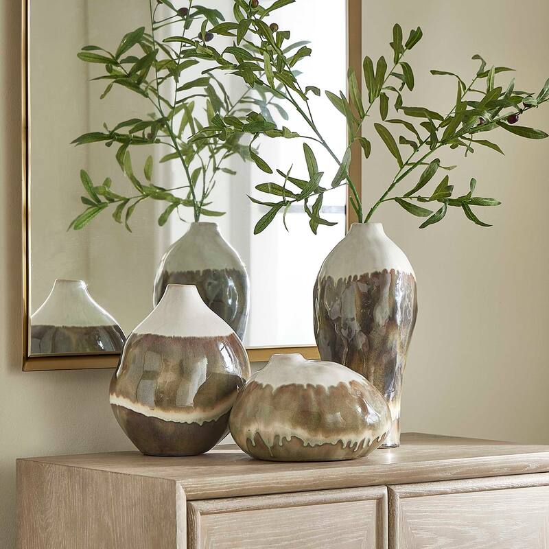 Uttermost Earthflow Glazed Outdoor Vases Set/3