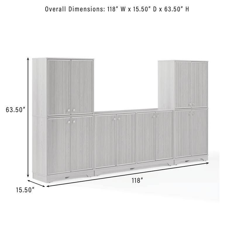 Crosley Naomi 3-Piece Sideboard And Pantry Set