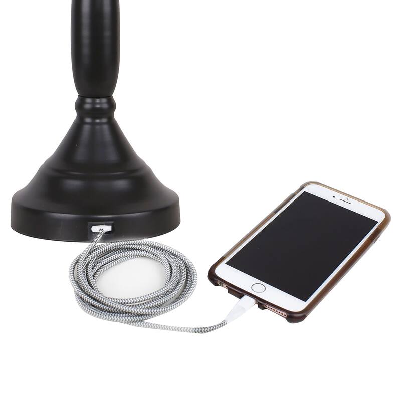 Sawyer 25" Metal Table Lamp with USB (Set of 2)