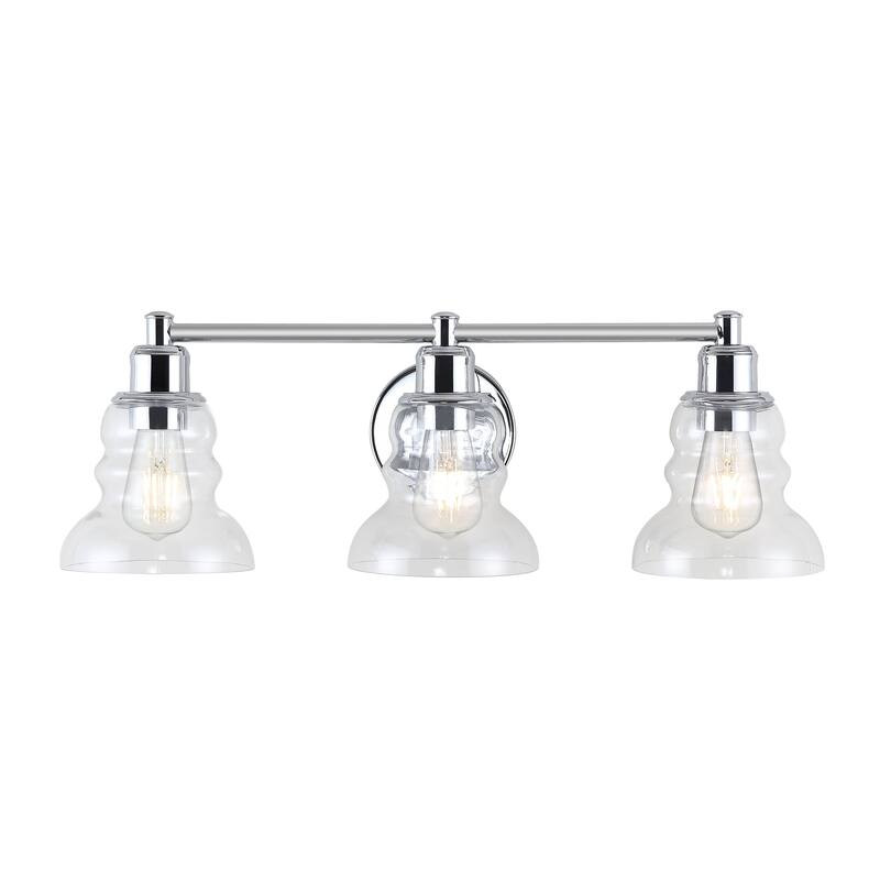 Modernist Vintage Metal/Glass Industrial Rustic LED Vanity, by JONATHAN Y
