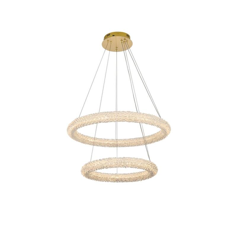 Indigo Home 28 inch Adjustable LED Chandelier - Satin Gold