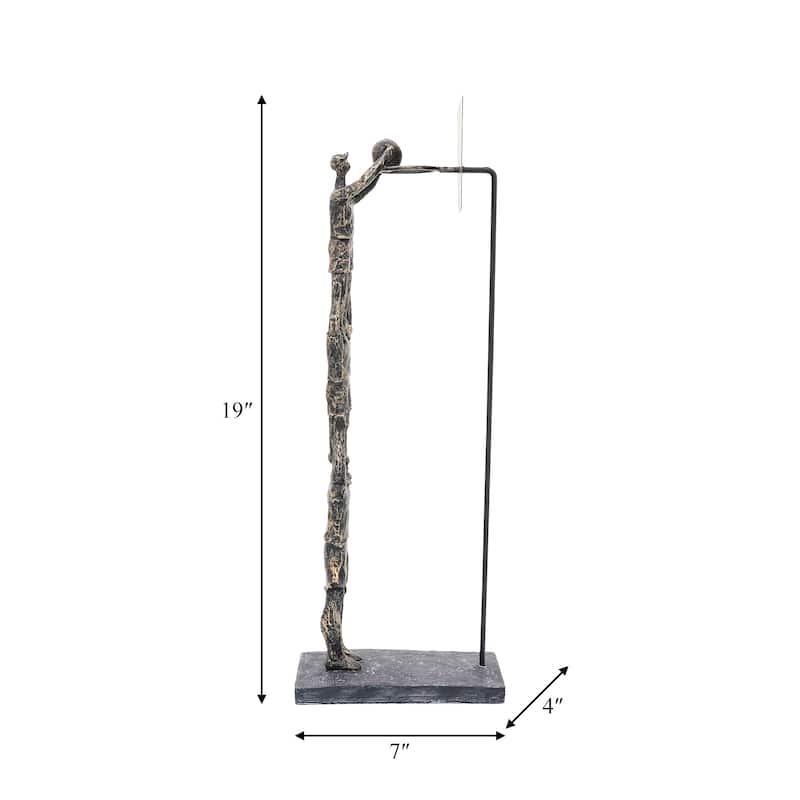 Sagebrook Home Bronze Polyresin Basketball Sculpture Contemporary