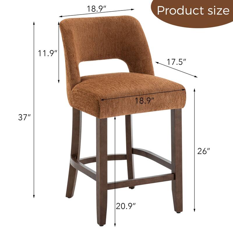 Set of 2/4/6 Wooden Bar Stools with Footrest/Counter Stools