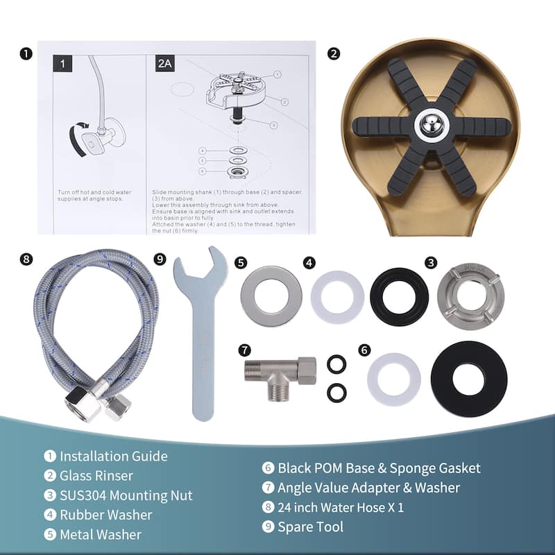 Kitchen Sink Glass Rinser
